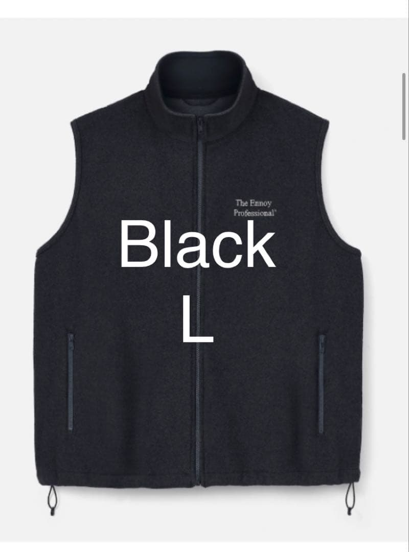 ennoy PROFESSIONAL フリースベスト Black L