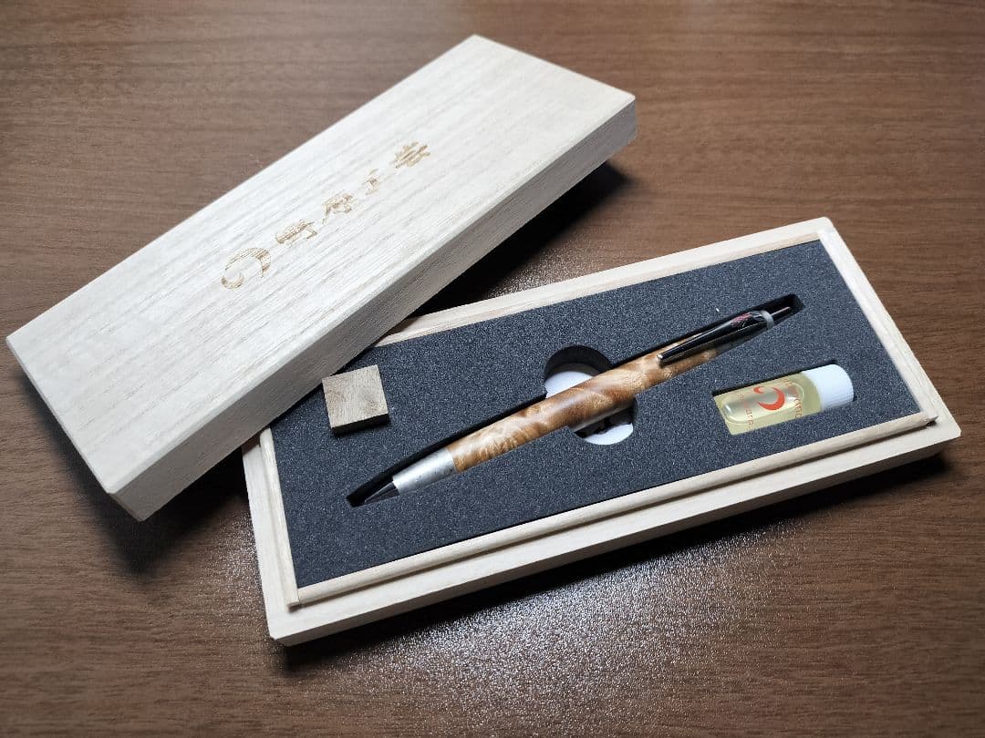 野原工芸 シャープペンシル マーブルウッド 斑紋純銀金具 新型