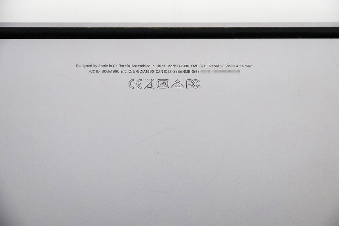 難あり MacBookPro 2018 A1990 Core i7 15インチ