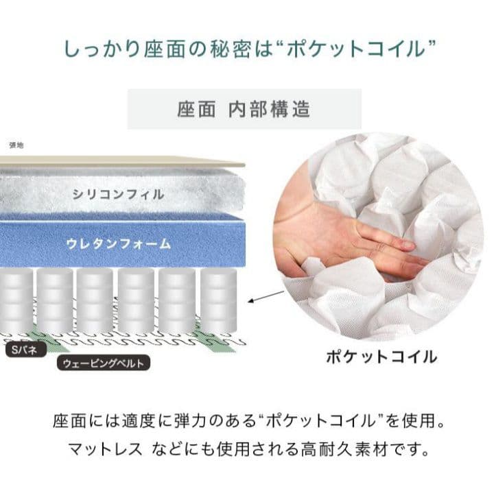 ★santre★ファブリックソファセット クッション付き ローソファー 3