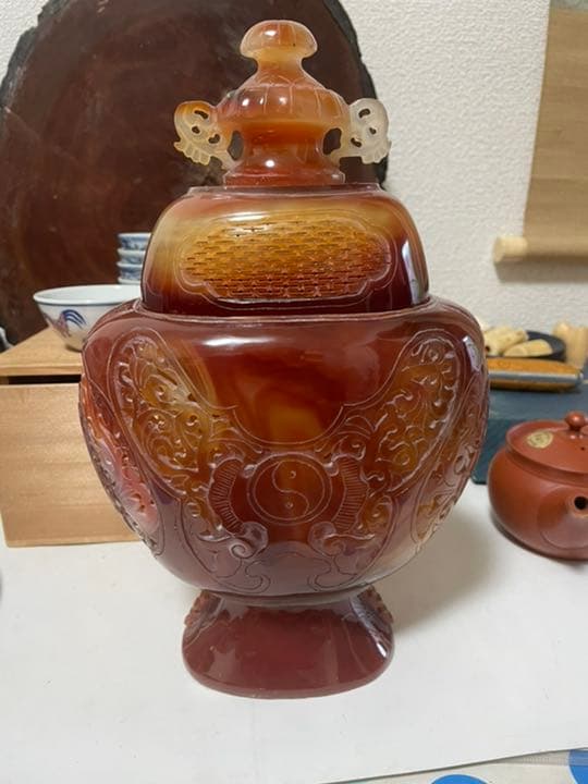 玉石 瑪瑙 玉彫り 置物香炉 香道具 文房具 古美術 中国古玩骨董