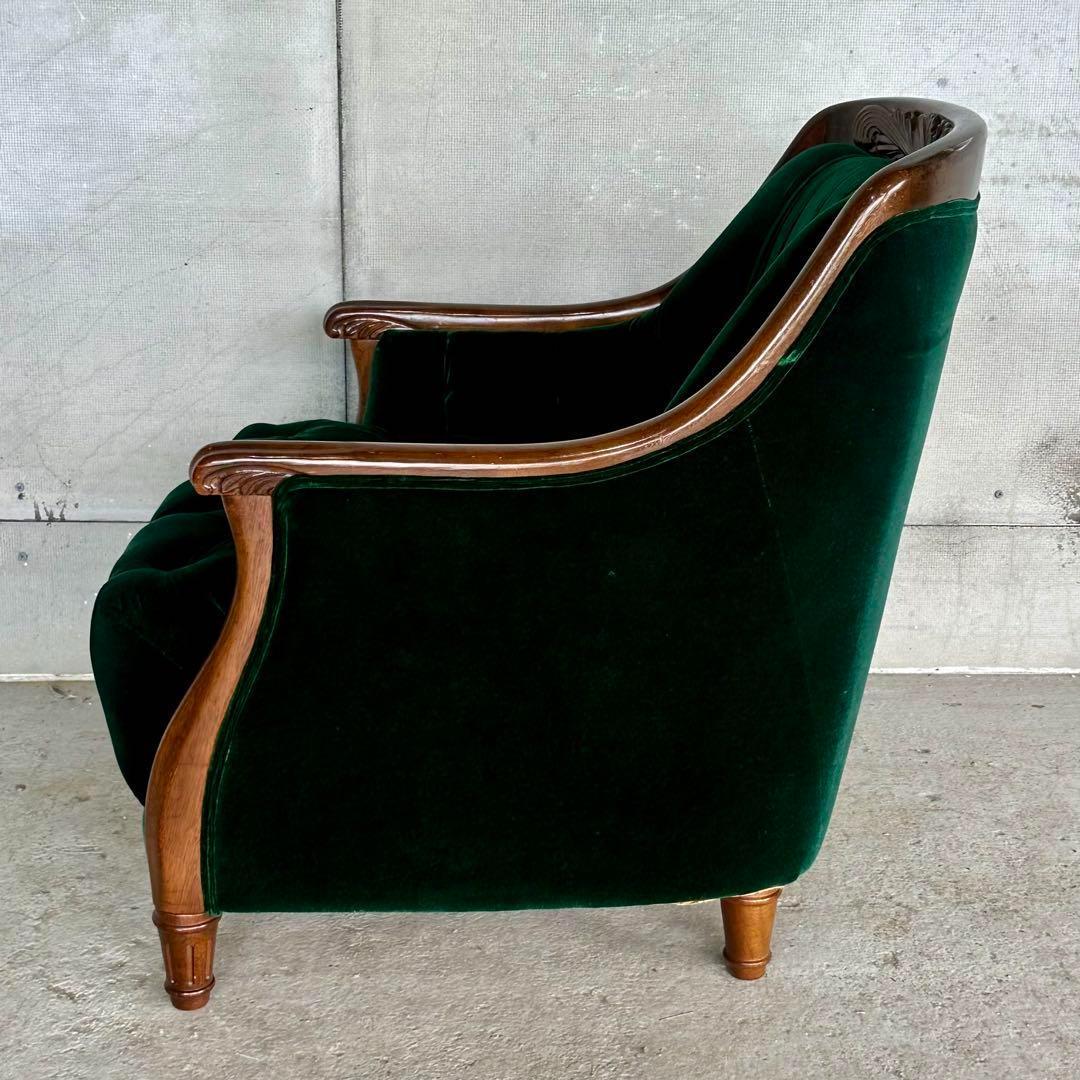 ★魅惑のグリーン★maruniマルニ木工 グリーンベルベット　ベルサイユ ソファ