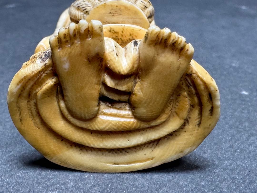 極上　置物　時代物　元禄美人　天然素材　アンティーク　和彫　骨董　飾り物古美術品