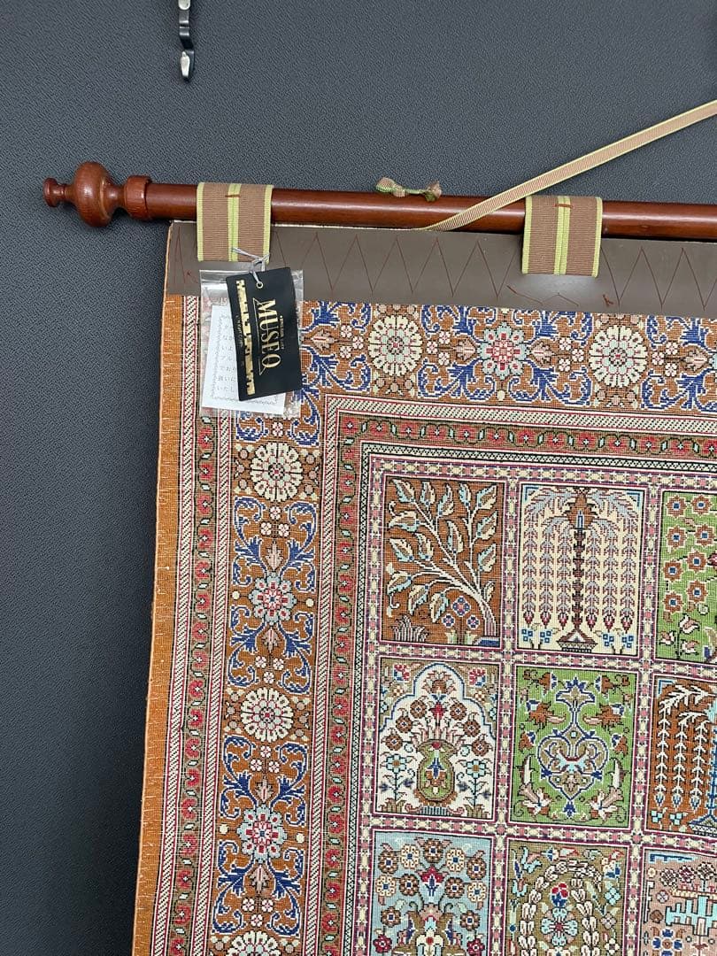 新品最高級　MUSEO社タグ付き　イラン　クムシルク　絹100% タペストリー