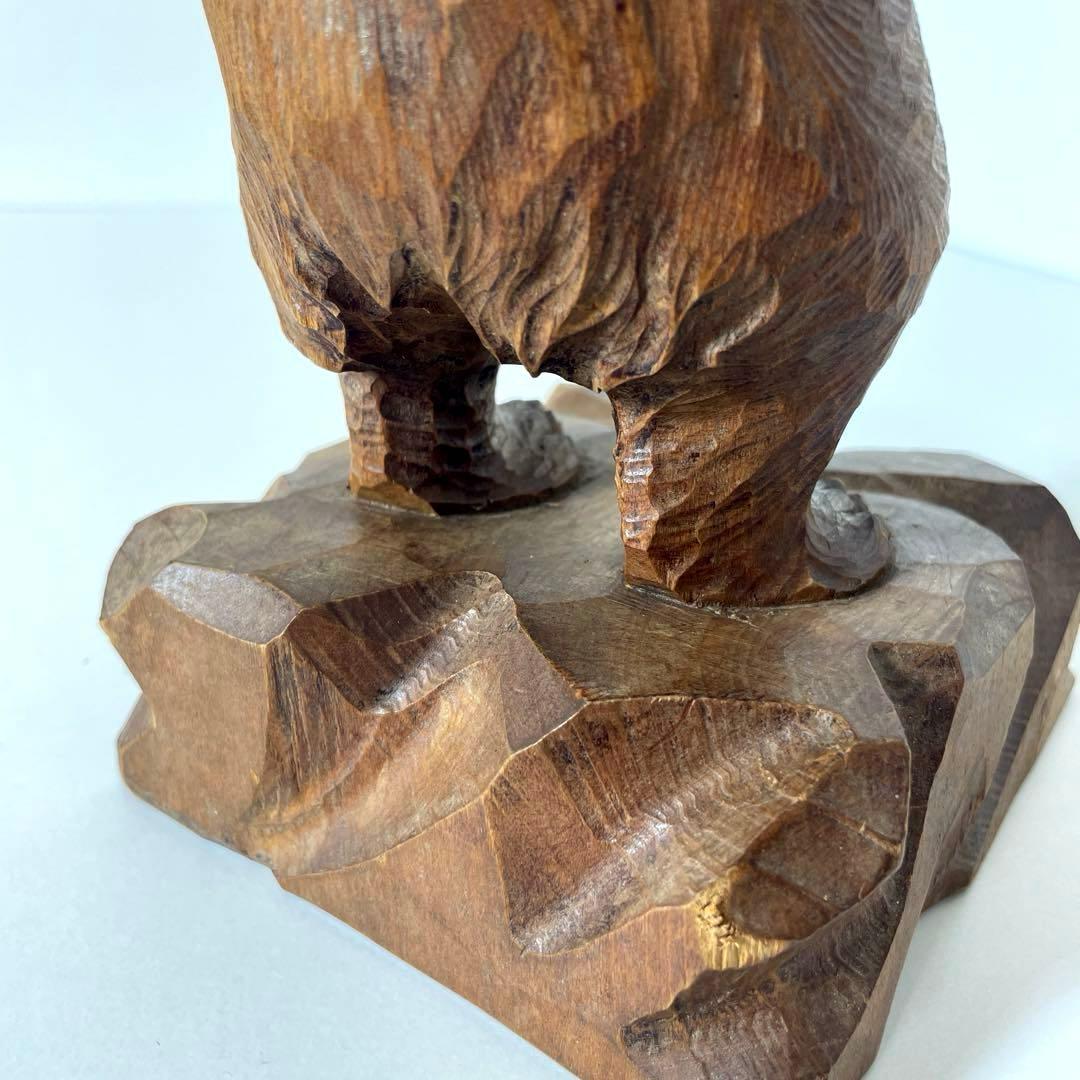 #XG365 アイヌ美術・木彫熊・堀井清司作・一刀彫・民藝・アンティーク・骨董