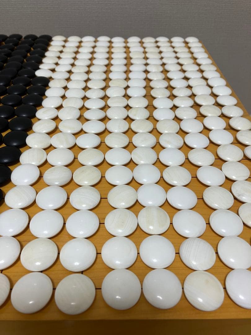 【高級】国産本榧 脚付き囲碁盤 蛤碁石セット付 桐箱・布付き ⭐︎美品⭐︎