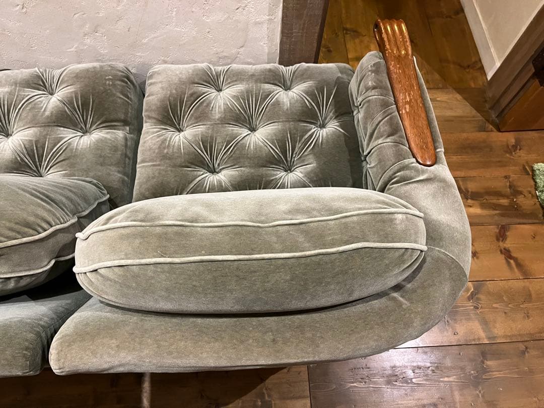 m　maruni ベルサイユ　3人掛け ソファ オットマン ベロア