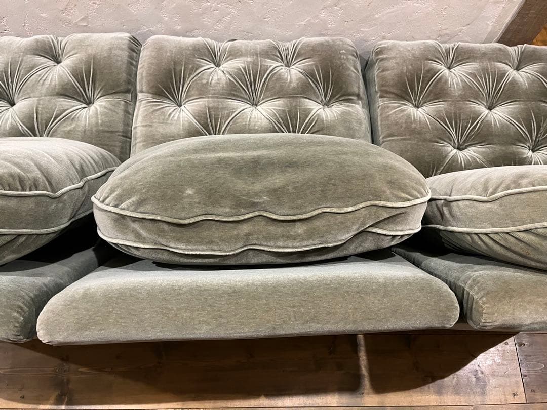 m　maruni ベルサイユ　3人掛け ソファ オットマン ベロア