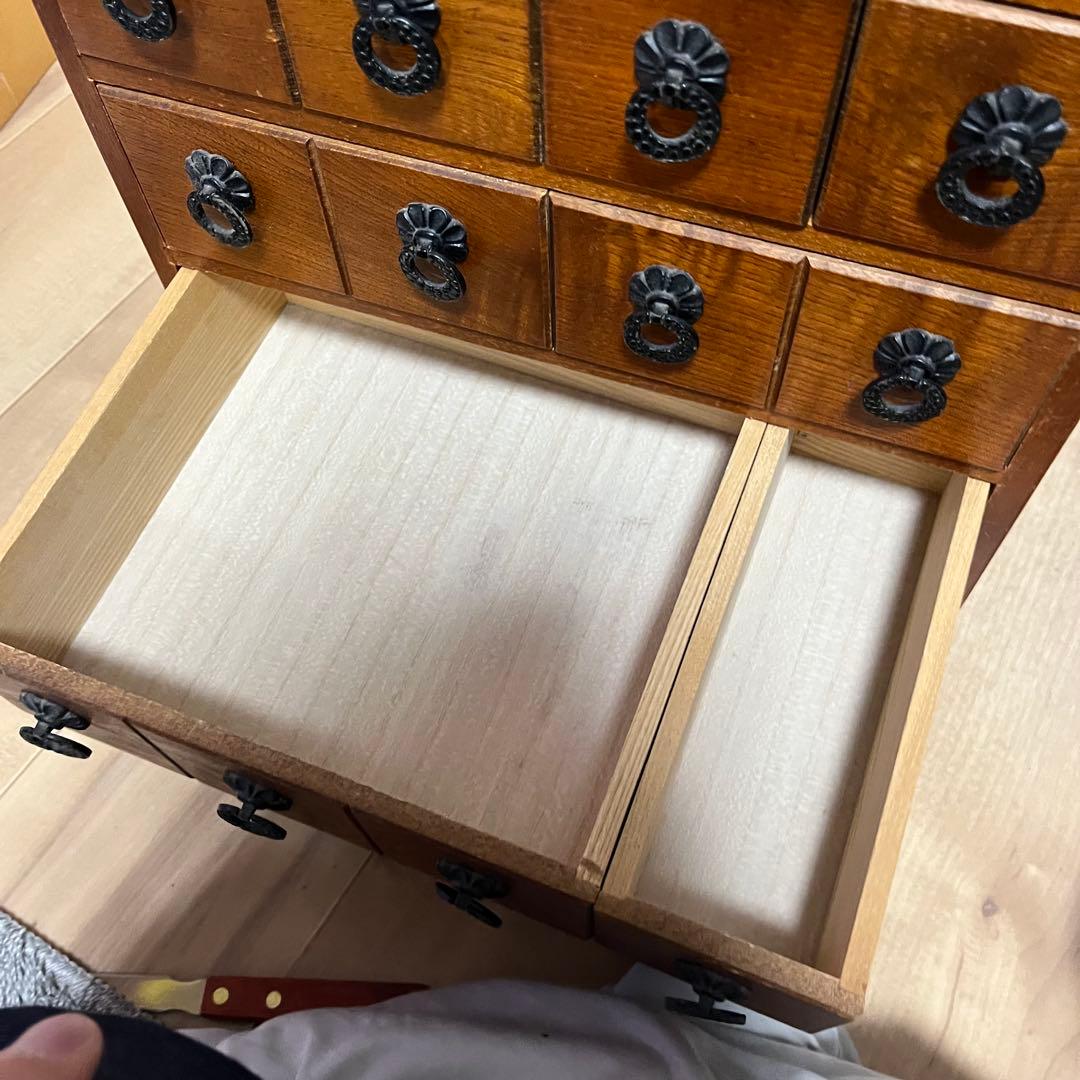 薬棚　薬箪笥　木製　引き出し　アンティーク　レトロ