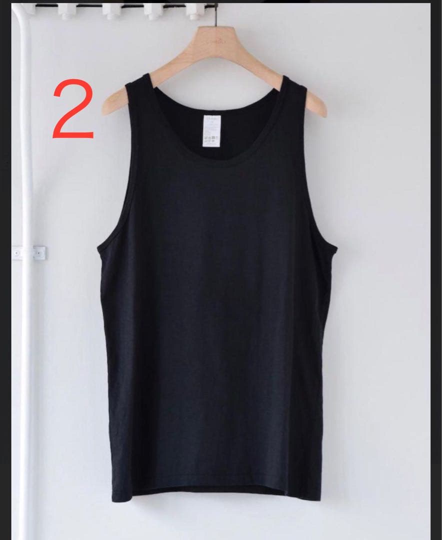 24SS COMOLI サープラスタンクトップ BLACK 2