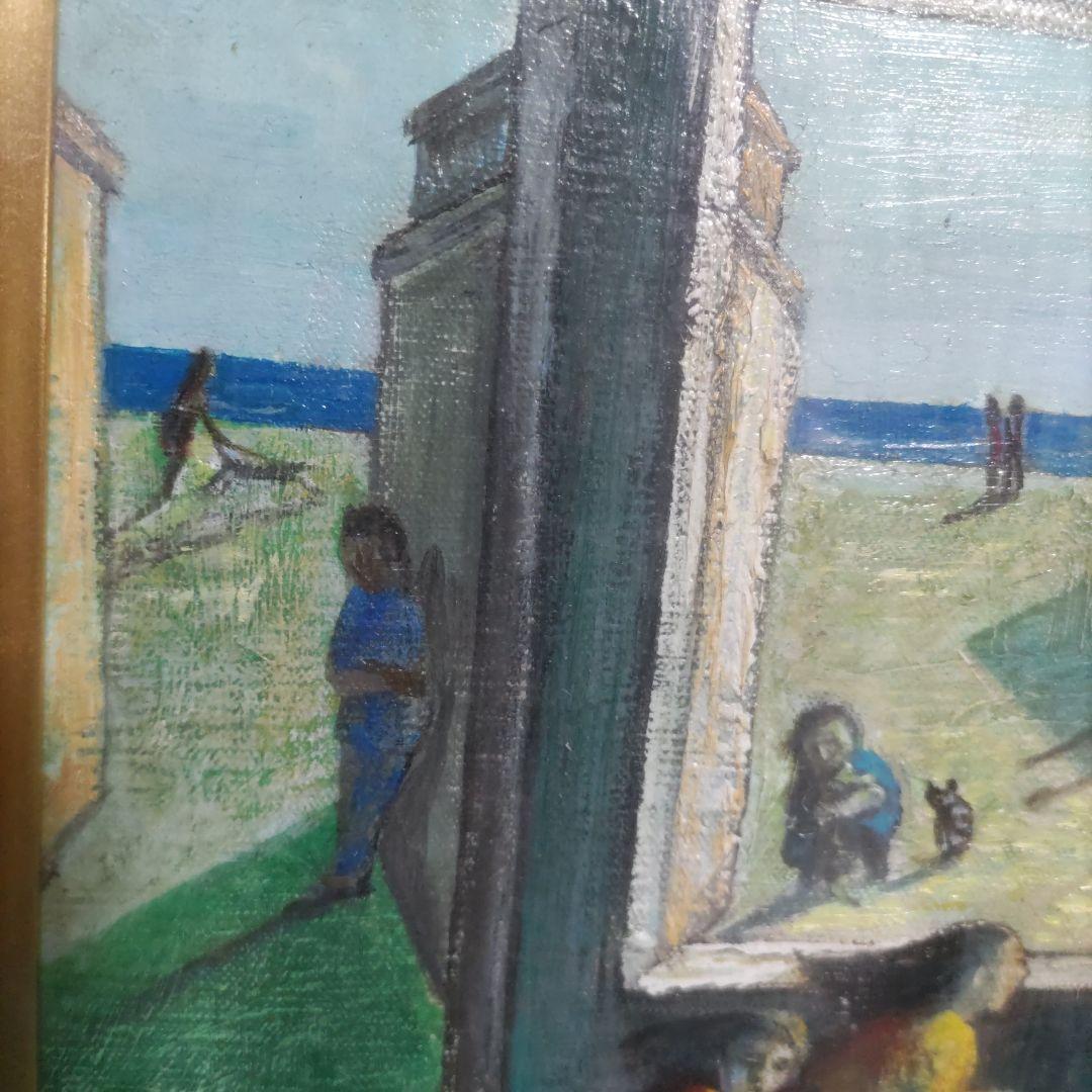 遠藤彰子　遠い日　油絵　新作保証　肉筆