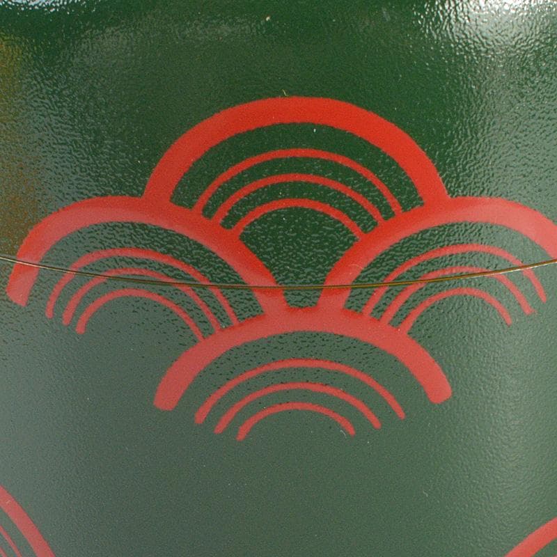 茶道具　中谷秀斉作　青海波　青漆石地塗　大棗　共箱　V　6553