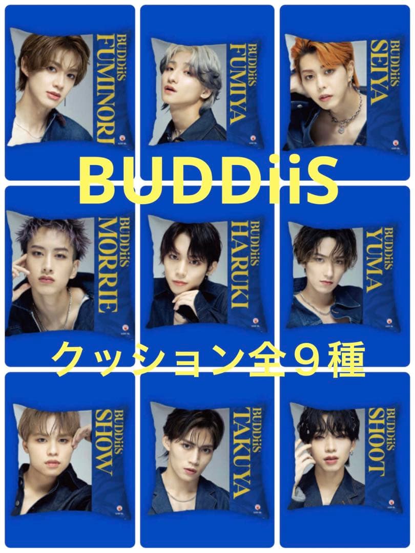 ★BUDDiiS★限定 オリジナルコラボグッズ クッション 全9種コンプセット