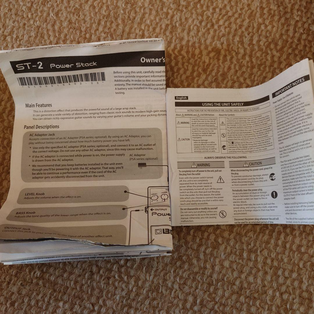 BOSS Power Stack ST-2 パワースタックエフェクター