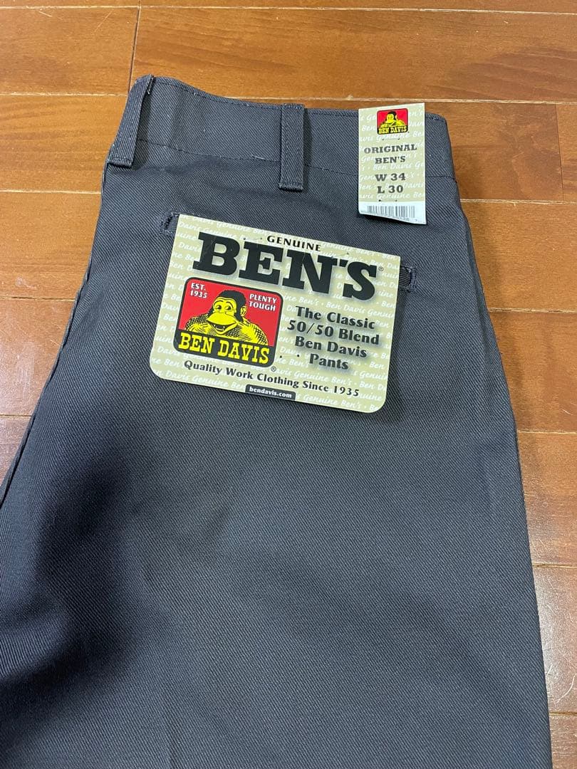 新品　BEN DAVIS BENS フリスコパンツ　グレー　ウエスト34