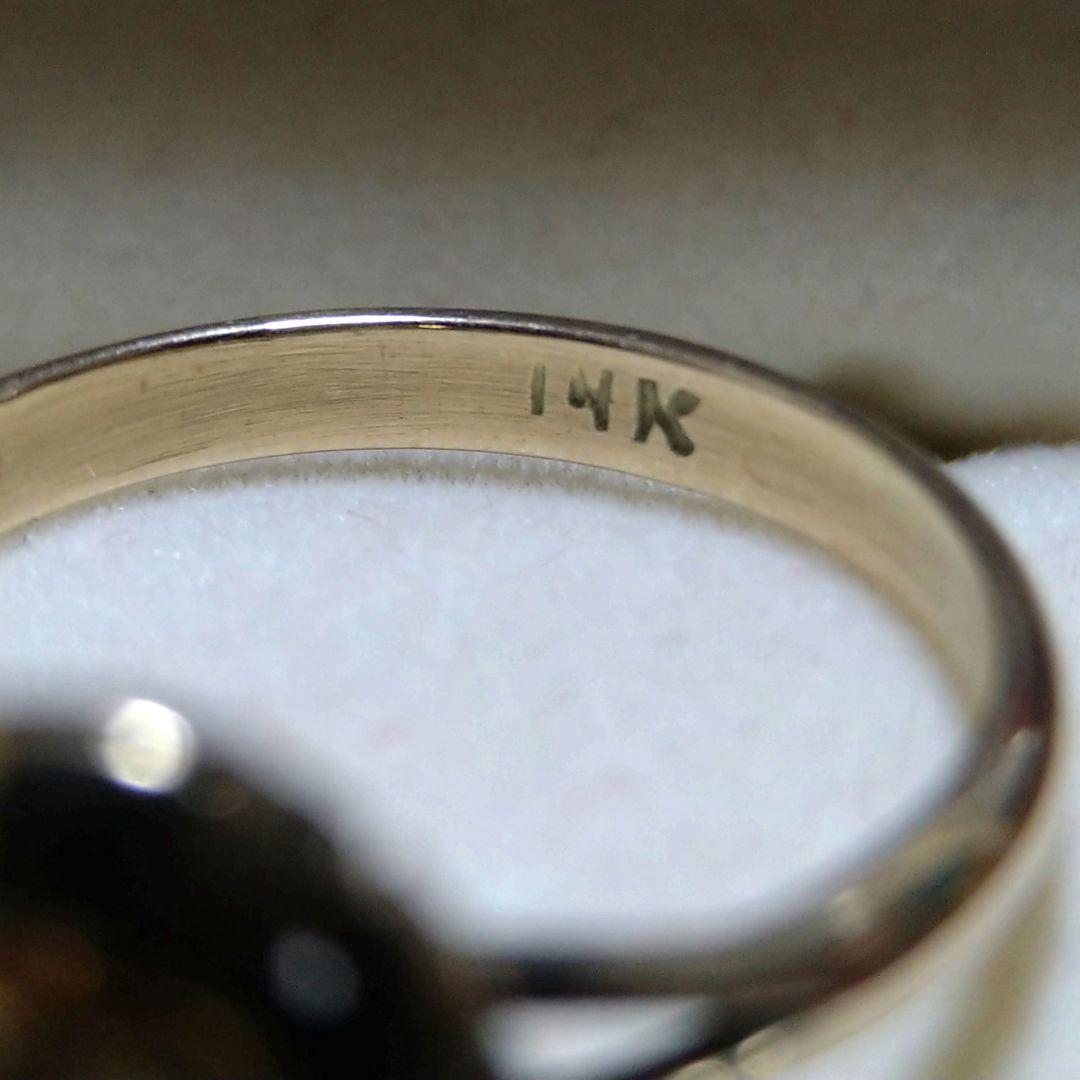 ゆ*う様 ヴィンテージリング　昭和レトロ　千本透かし　14K オパール？