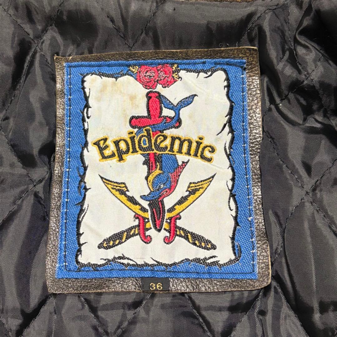 【エイジング】シングルライダース　M レザージャケット　ブルゾン　【36】