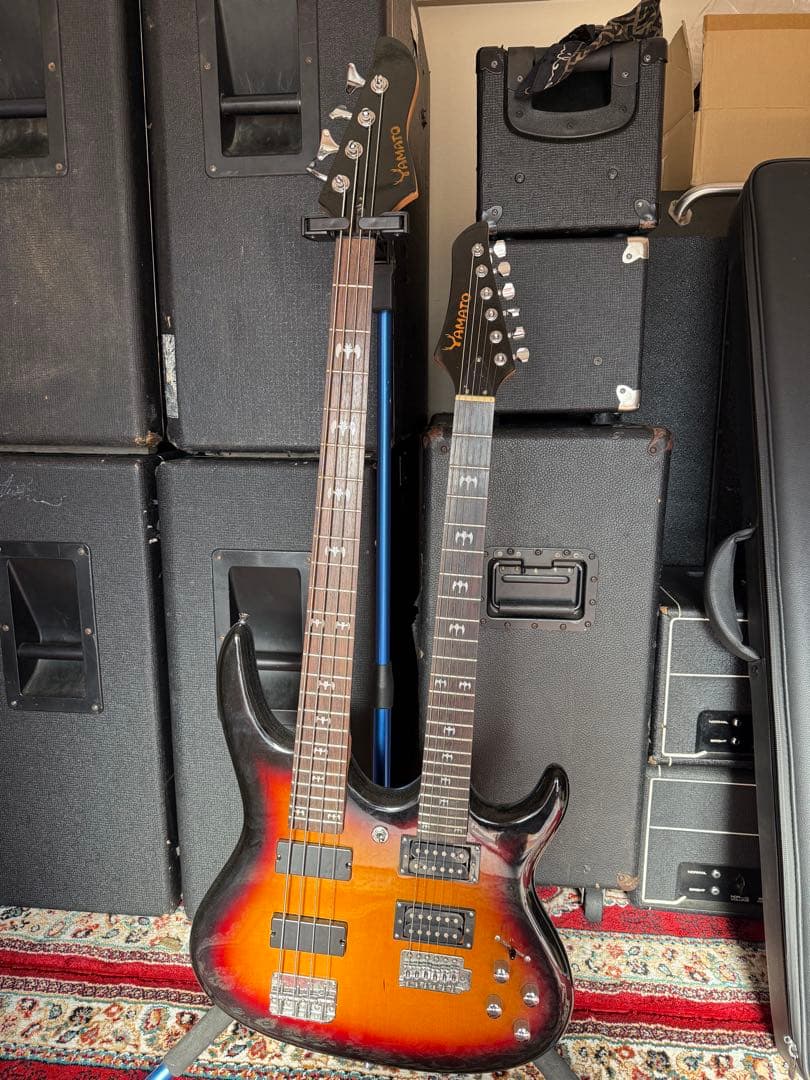 ダブルネックギター サンバースト 6弦/4弦