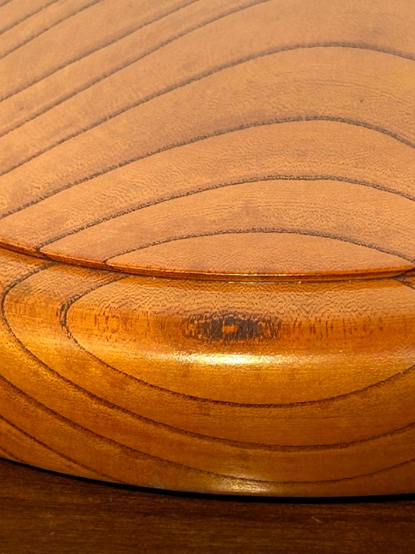 茶道具　天然けやきくり抜き　茶櫃