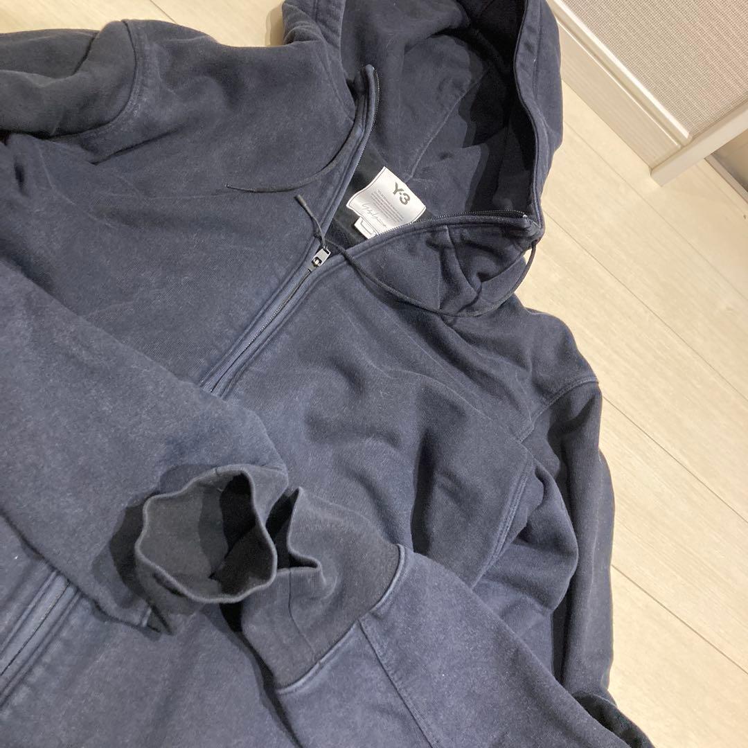 Y-3 ブラック　フード付きパーカー XL