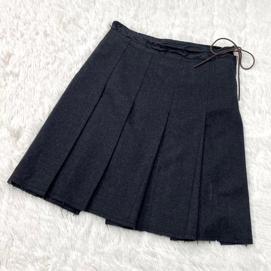 00s PRADA プラダスポーツ ウール プリーツスカート 38