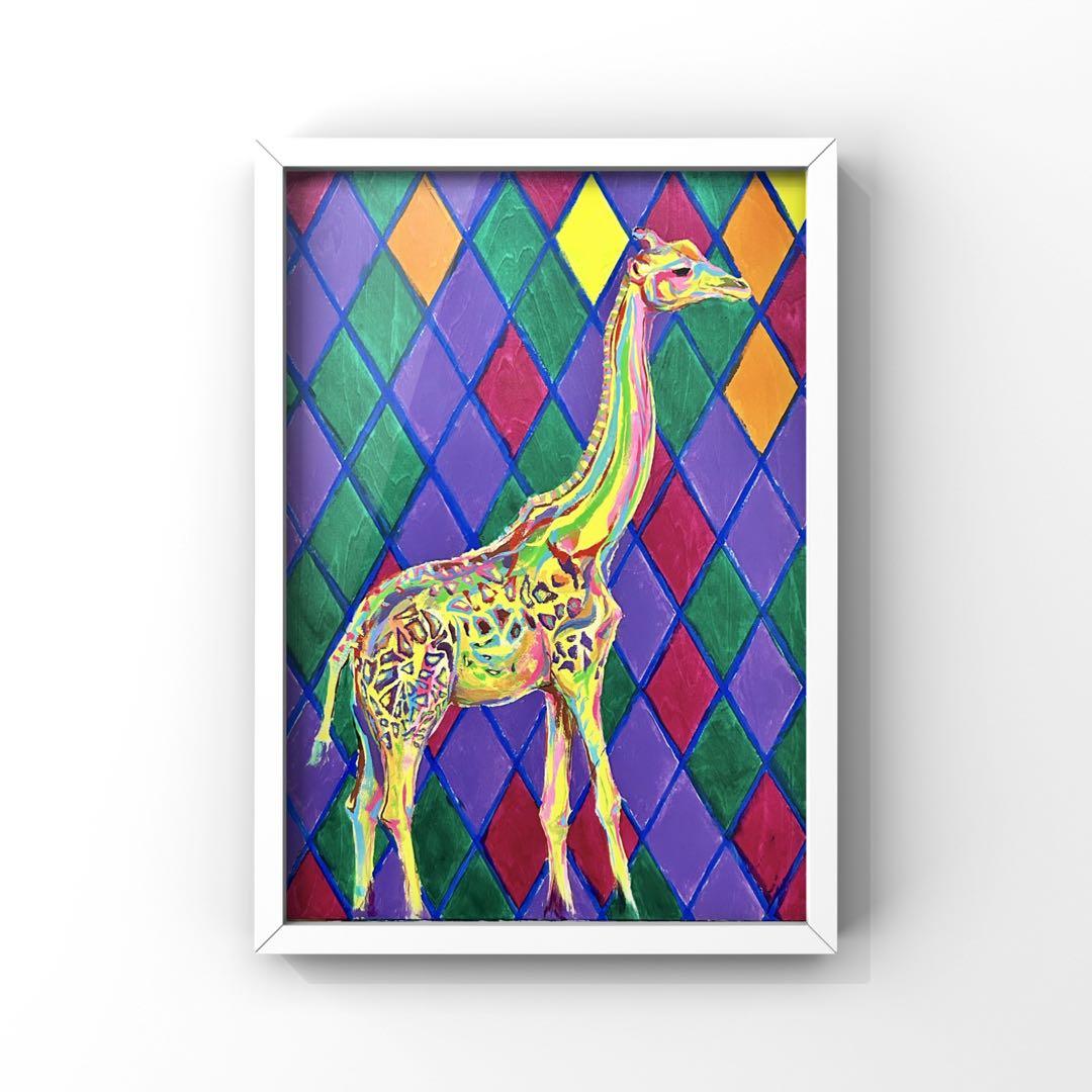 キリン　アクリル画　原画