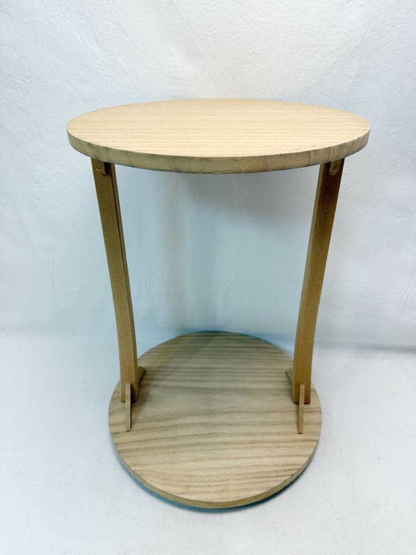 茶道具 休好写し 桐 丸卓 組み立式と 即中斎好 溜塗 小四方棚 2点セット元箱