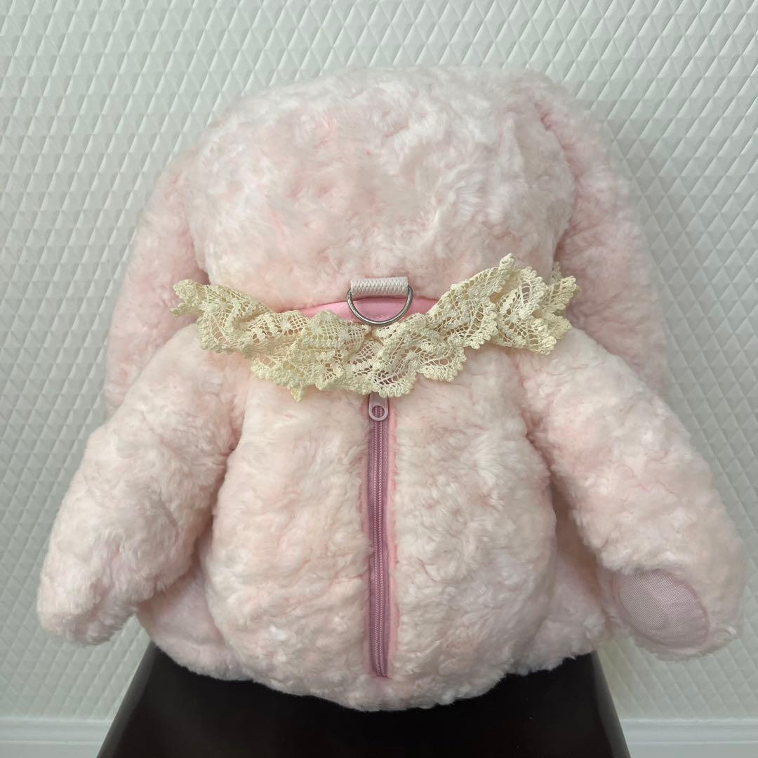 レア うさくみゃ ピンクxピンク BABY 大レリ ュック刺繍