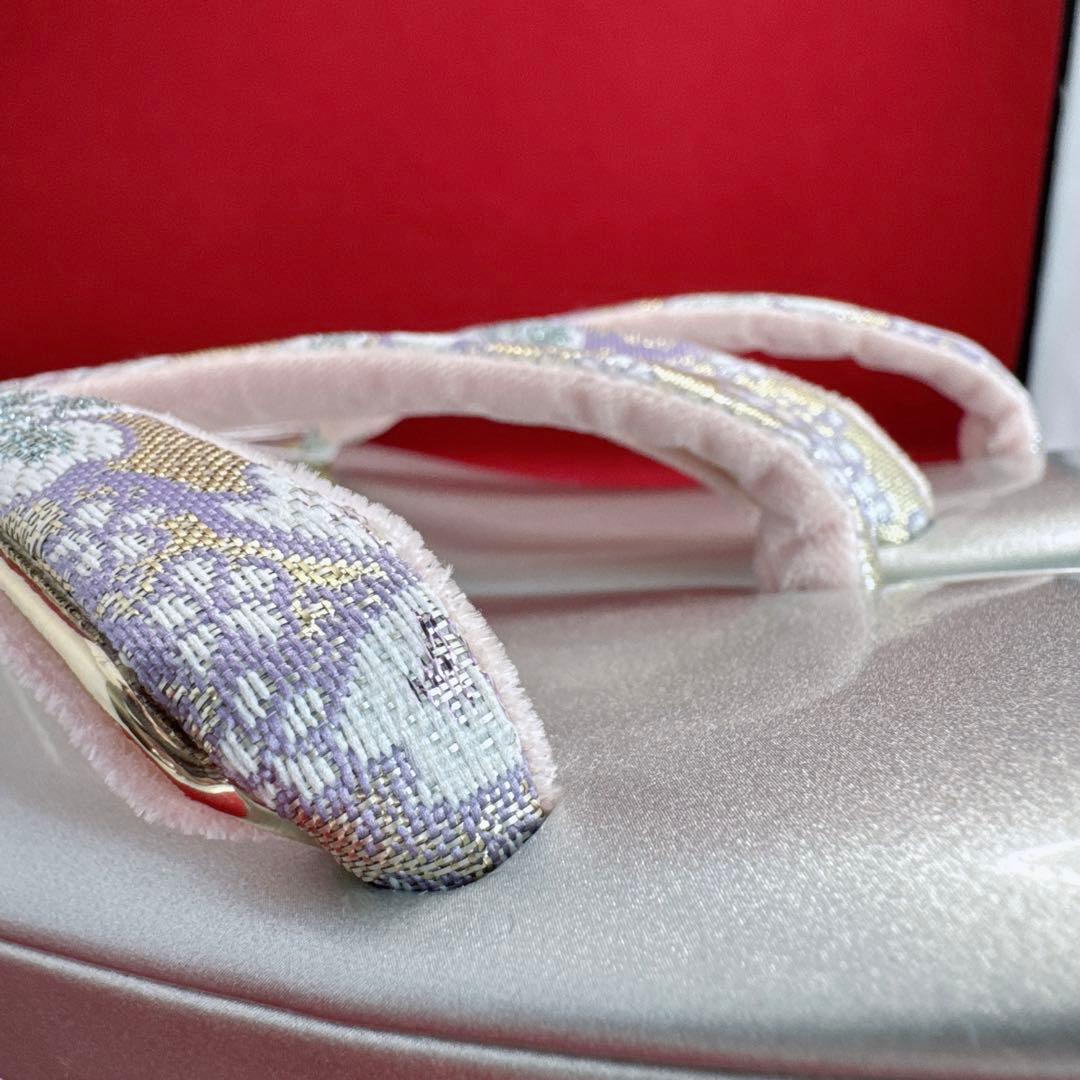 和装用バッグと草履セット　新品未使用　美品　ゴールド　桜　成人式　結婚式