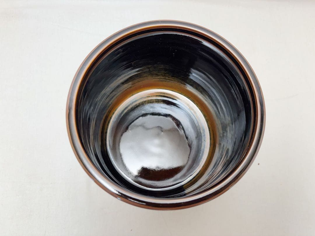未使用 茶道具 加藤 陶芳作 古瀬戸 一重口 水指 陶印 共箱 外段ボール箱入