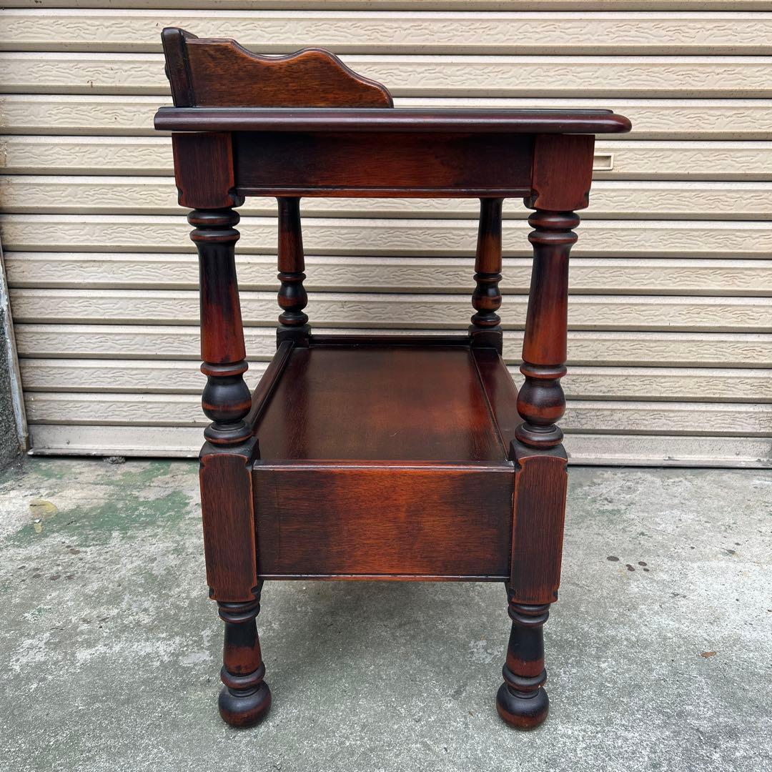 ヴィンテージ　オールドカリモク　コロニアル　電話台　花台　サイドテーブル