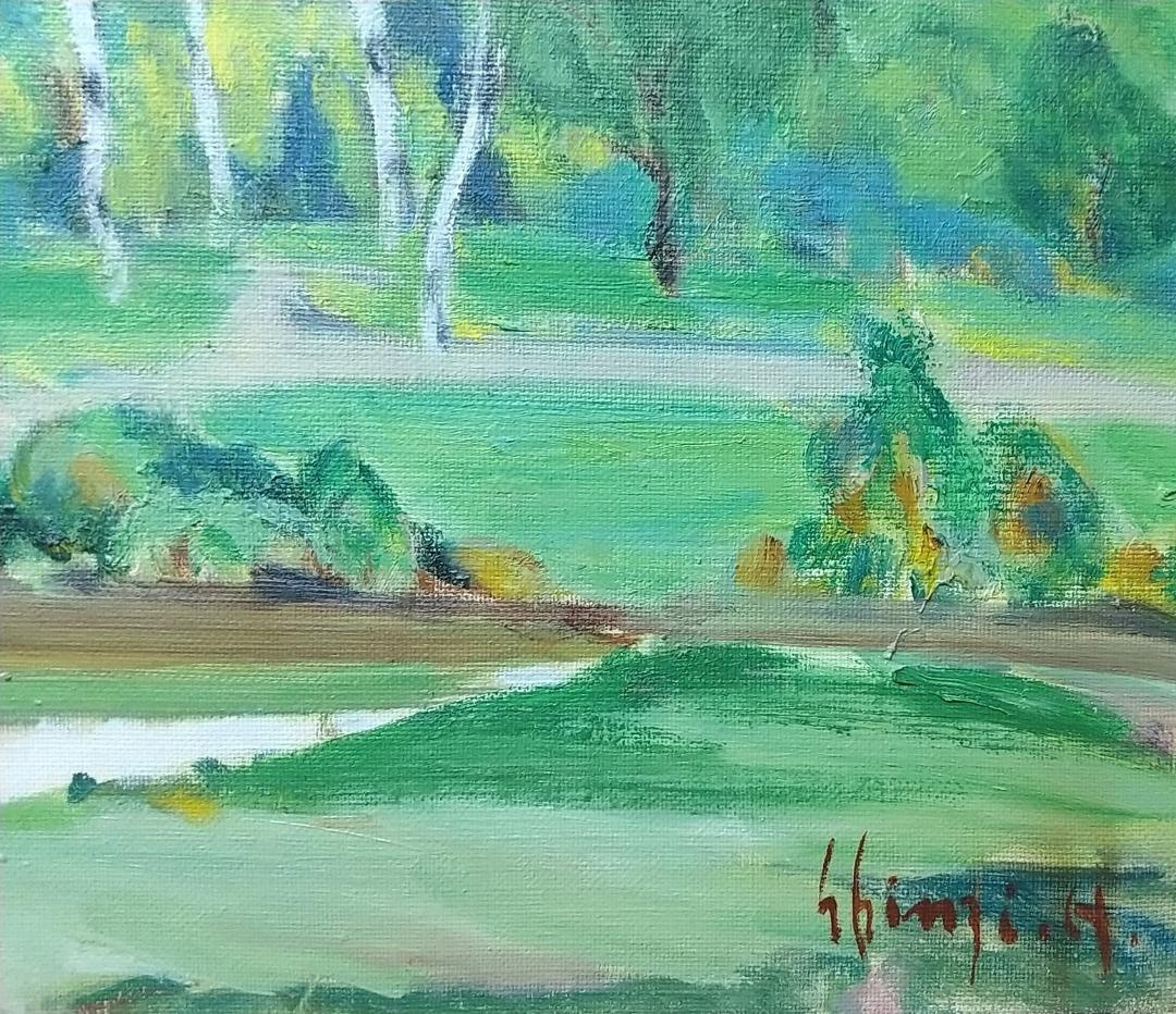「軽井沢雨」F6　絵画 油絵 油彩画 風景画 アート