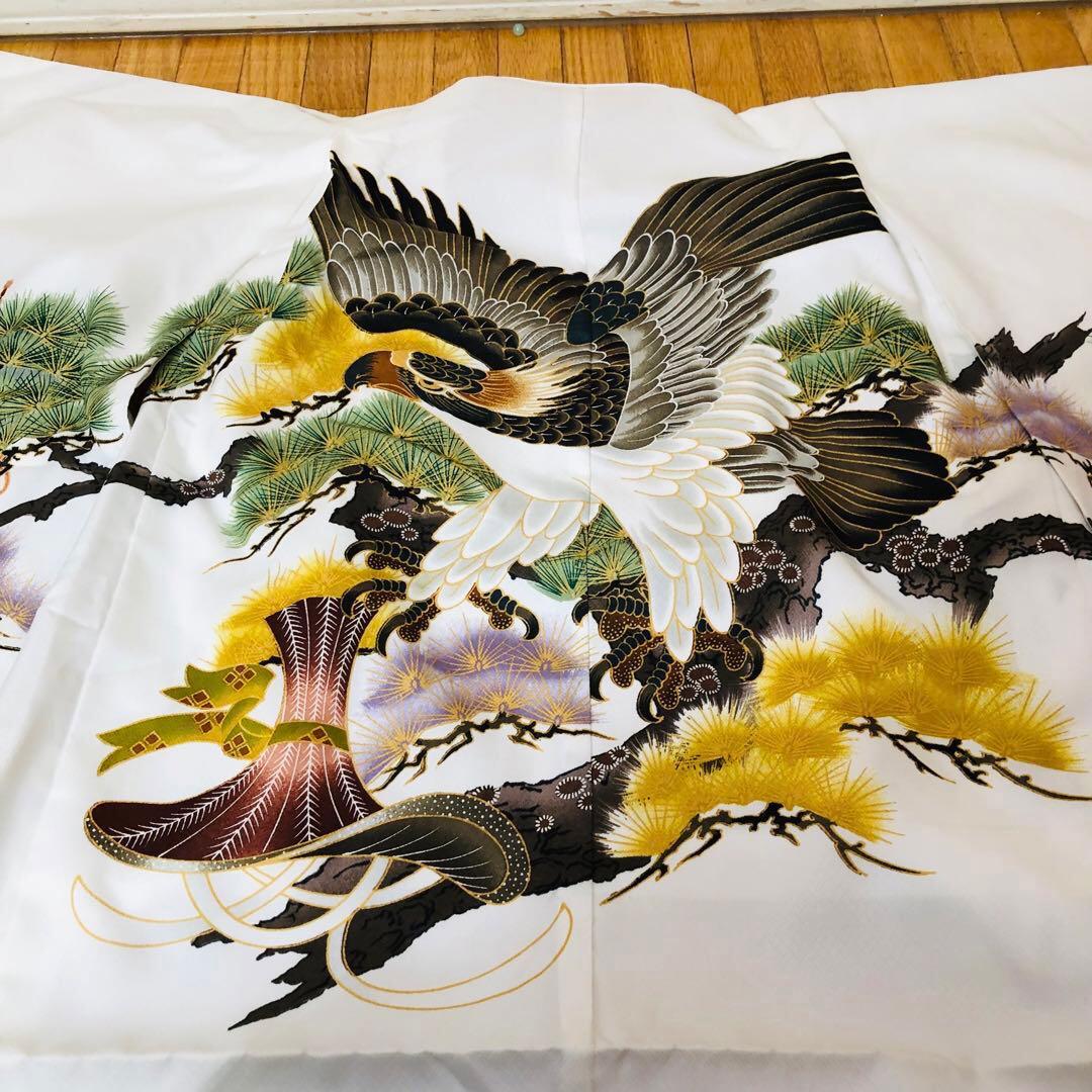 七五三　男の子‼️着物・羽織・袴⭐︎完全フルセット⭐︎鷹金彩煌びやか極めてる銘品