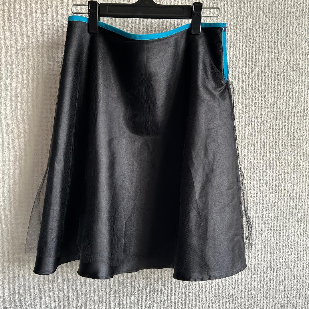 トリココムデギャルソン ウール 巻きプリーツスカート 膝丈　Sサイズ
