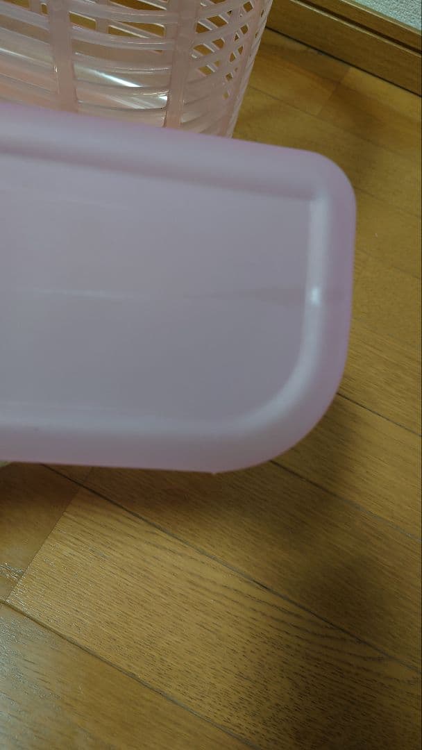 セット ハローキティ ランドリーバスケット　マグネットバスケット　クリアピンク