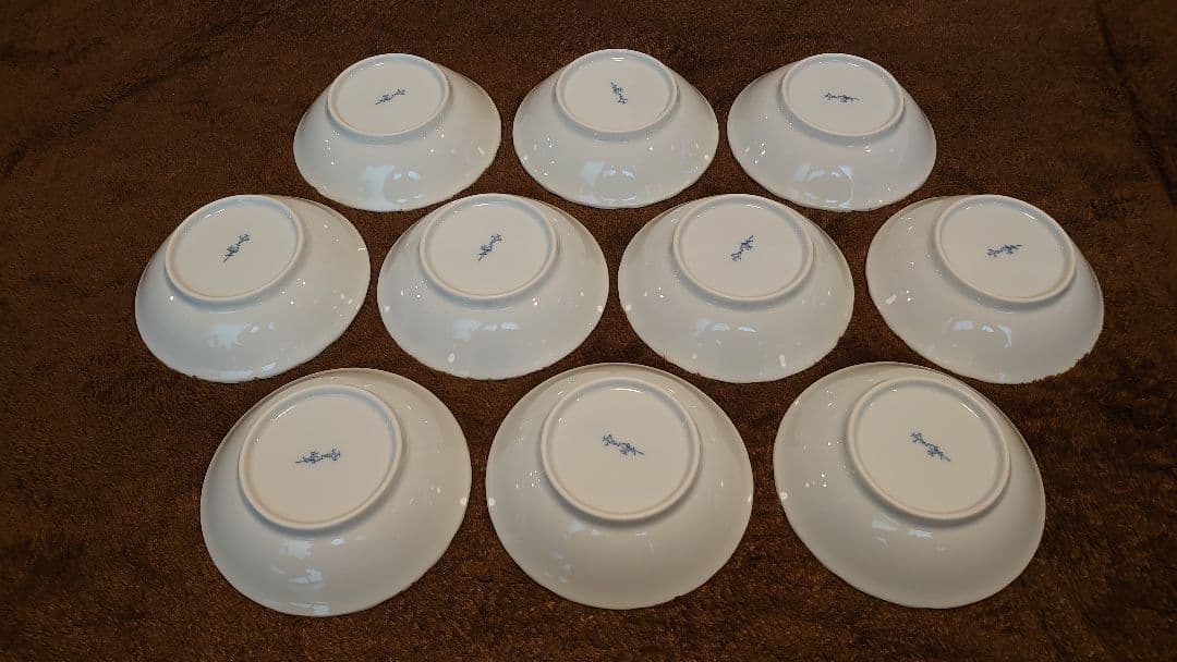 古伊万里　伊万里　染付　華の図　豆鉢　菓子鉢　４種　１０客