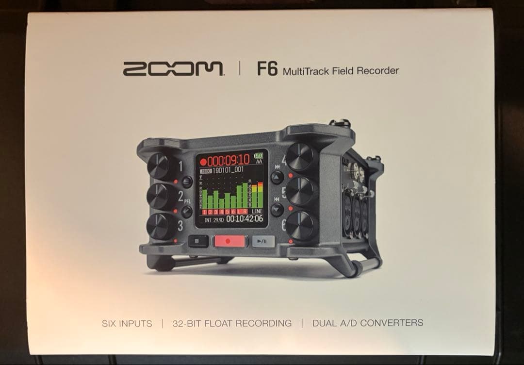 ZOOM F6 32bit フィールドレコーダー(BTA-1付)