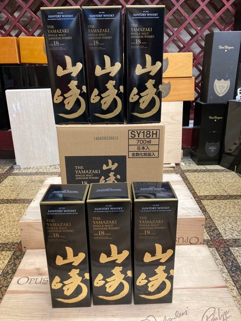 山崎18年専用カートン6枚 山崎18年専用段ボール1枚 セット（いずれも空箱）