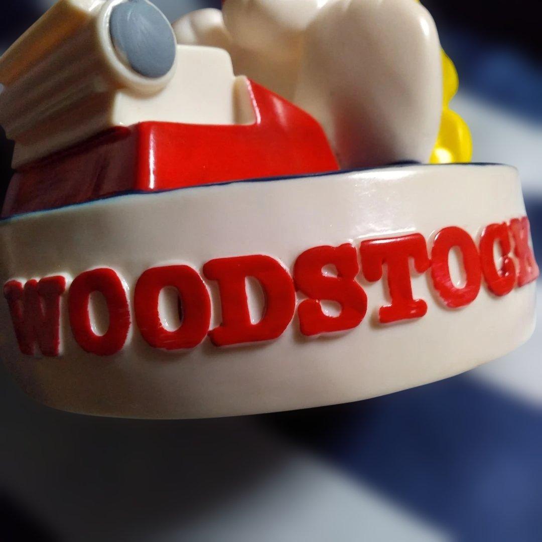 週末限定　スヌーピー＆ウッドストック　タイプライター 　ソフビ貯金箱　レア　美品