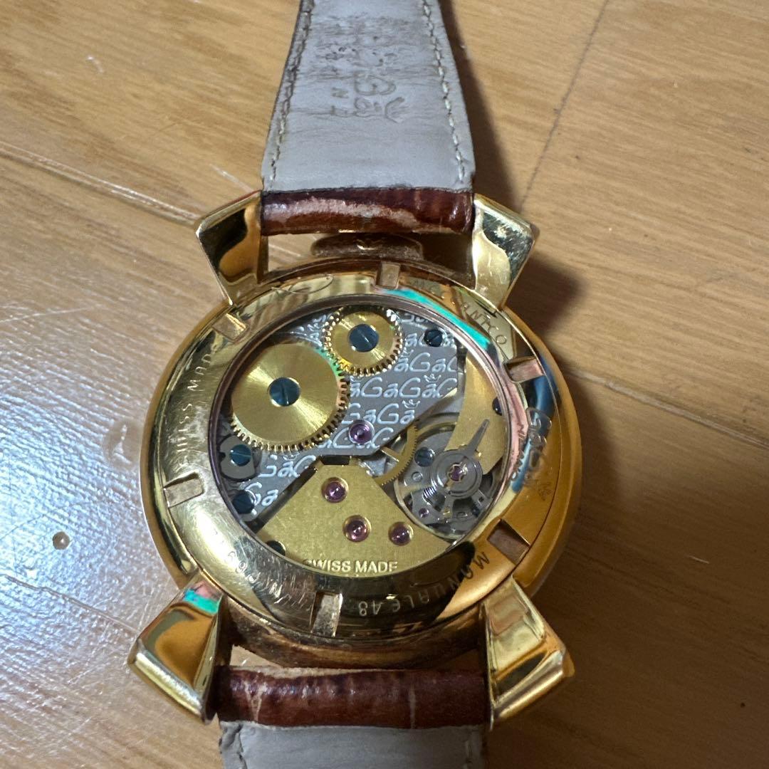 GaGa MILANO ガガミラノ マヌアーレ48 腕時計 ブラウン　ジャンク品