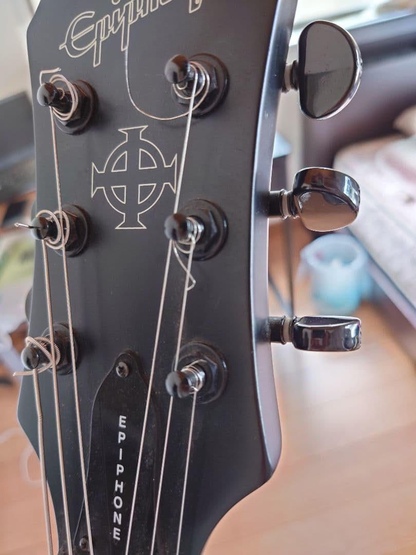 Epiphone エレキギター ブラック 艶消し EMG