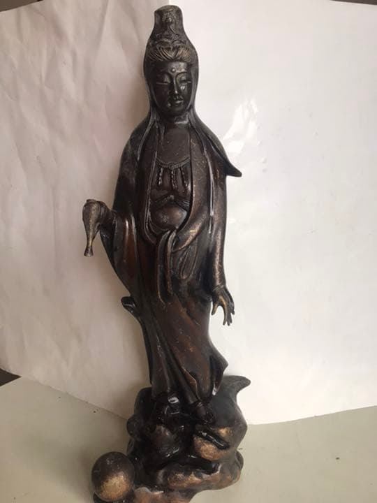 仏教美術，古銅製仏像，高45cm，重5000克。
