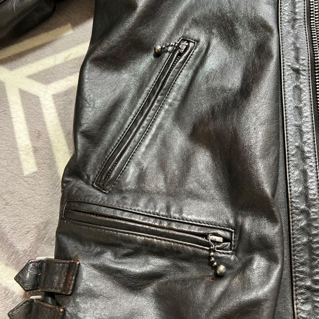 POLO RALPH LAUREN 牛革ライダースジャケット 個人デザイン変更品