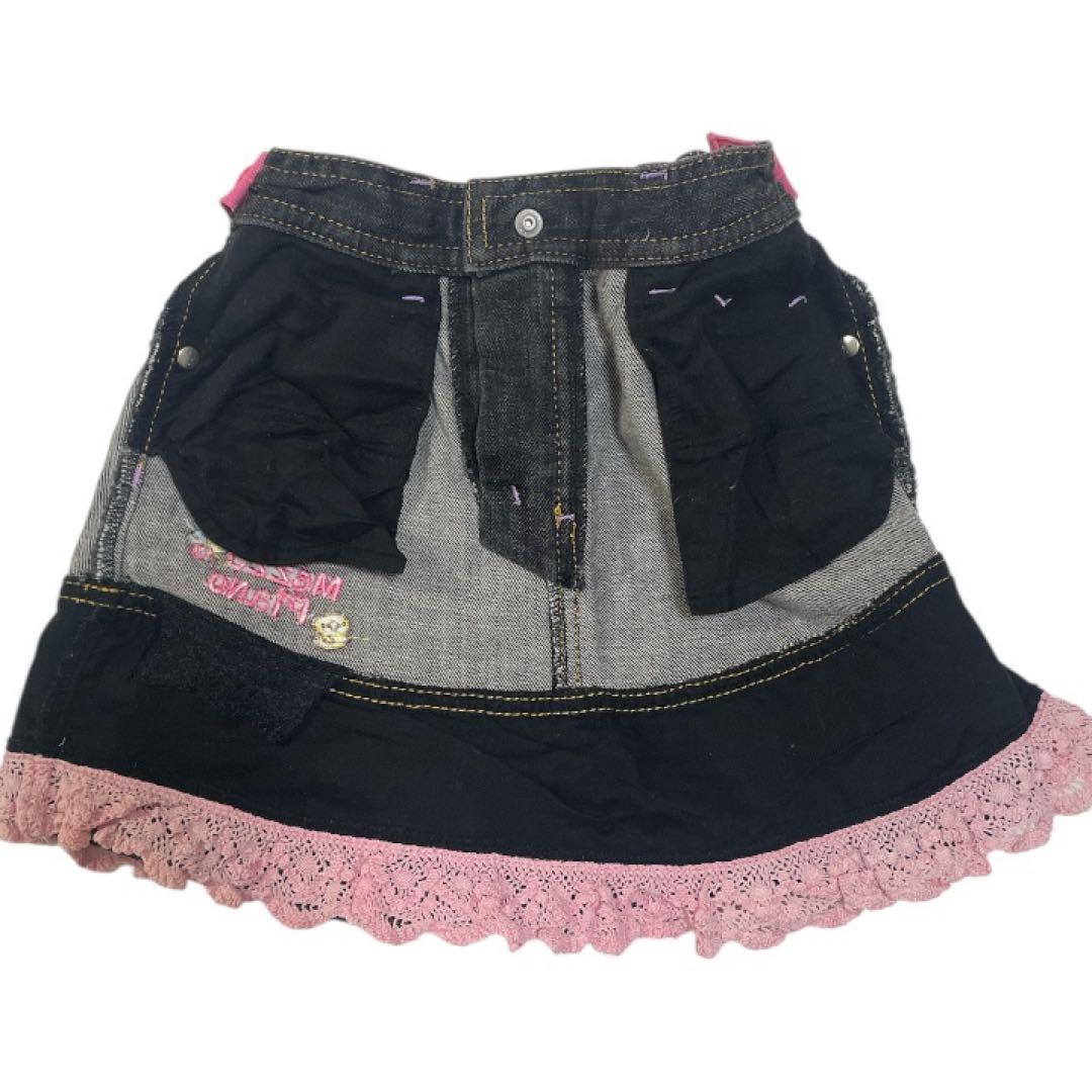 【超美品】Mezzo piano ミミポポちゃん デニムスカート　平成レトロ