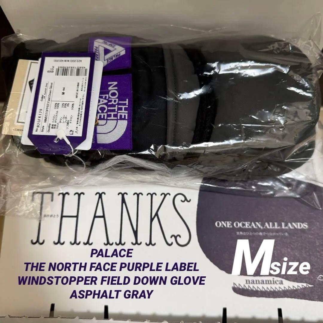 【新品未使用】PALACE×THE NORTH FACE GLOVE グレー　M