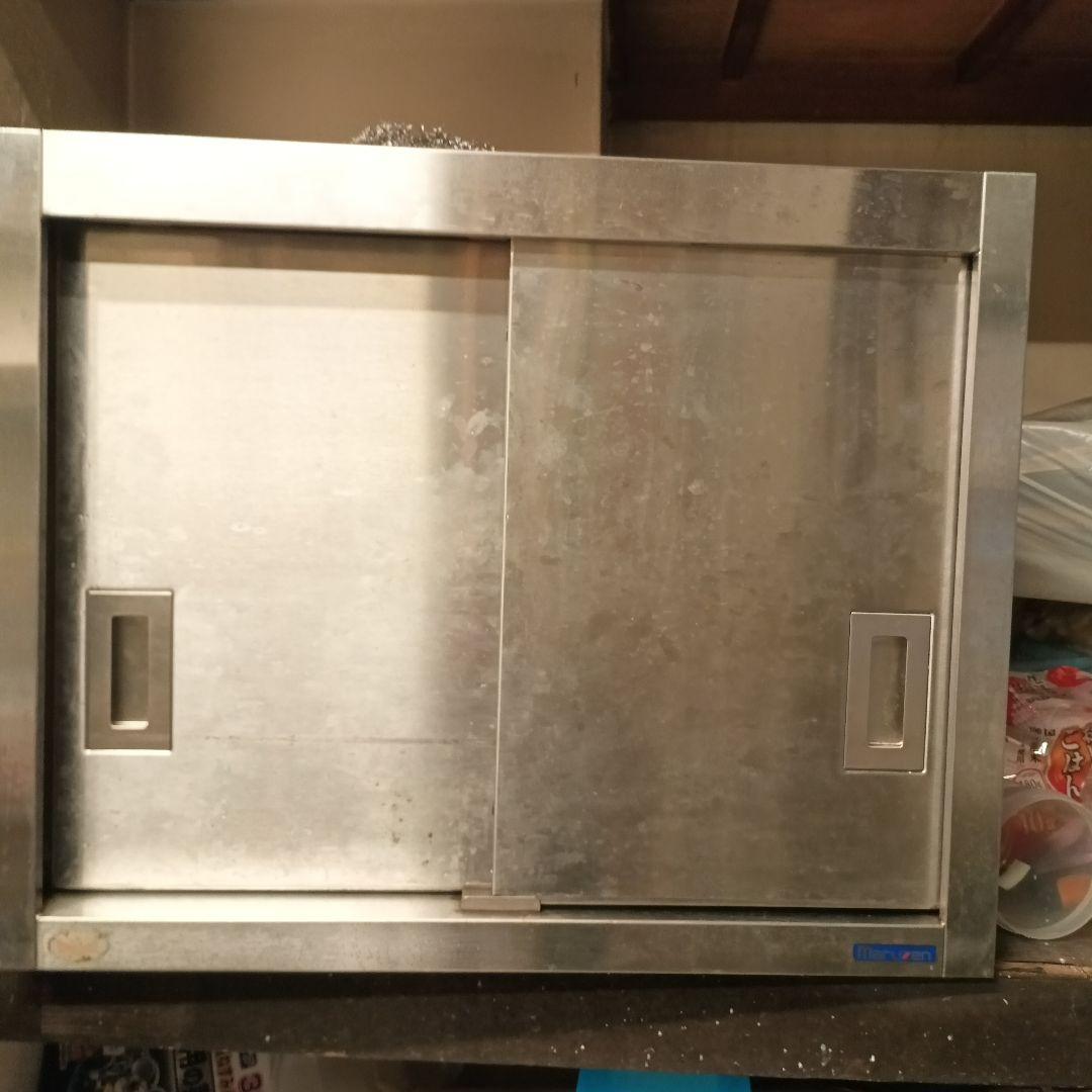 送料込み　ステンレス スライドドア収納キャビネット