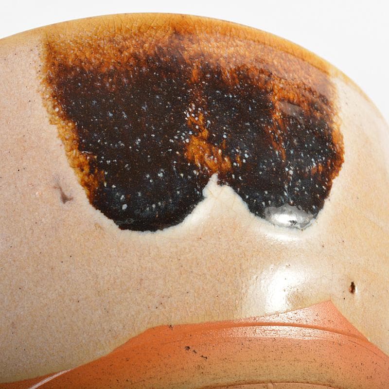 茶道具　高取焼　茶碗　陶印あり　仕覆・時代箱付　V　R7029