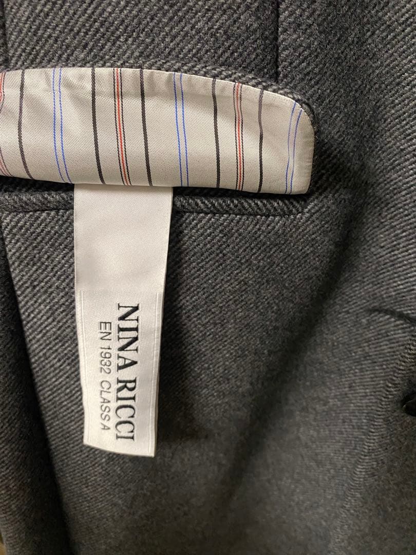 新品✨NINA RICCI チェスターコート ロング丈 ２つボタン グレー 36