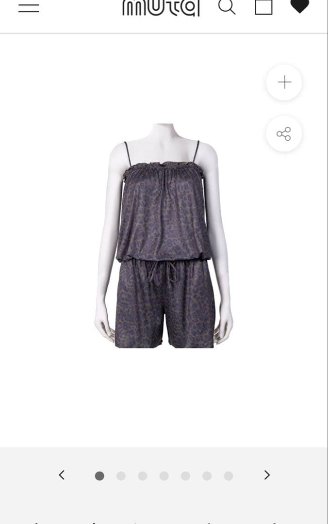 【muta marine】クールタッチショートロンパース レオパード柄