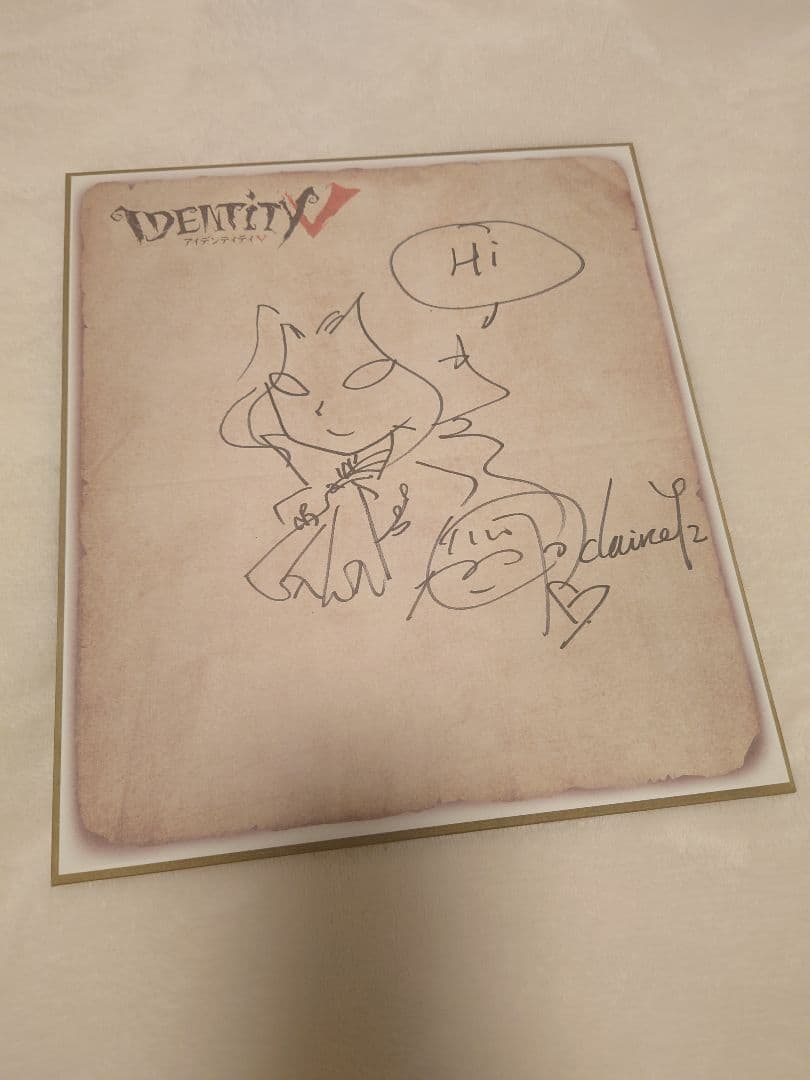 第五人格　冬コミ　直筆サイン　サイン色紙　Identity V　ジョゼフ　写真家
